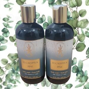 Bath & Body Works Unisex Aromatherapy Eucalyptus Pine Body Wash + Foam Bath Set